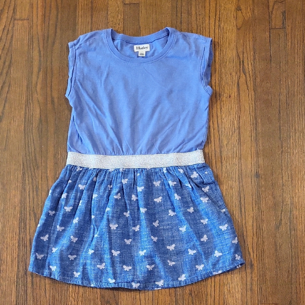 Hatley Blue Sleeveless Crew Neck Sundress